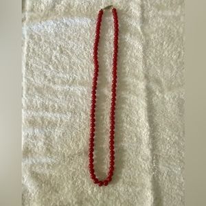 VINTAGE RED BEAD NECKLACE